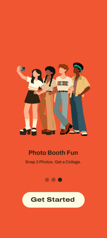 Round 2 illustration — modern selfie screen